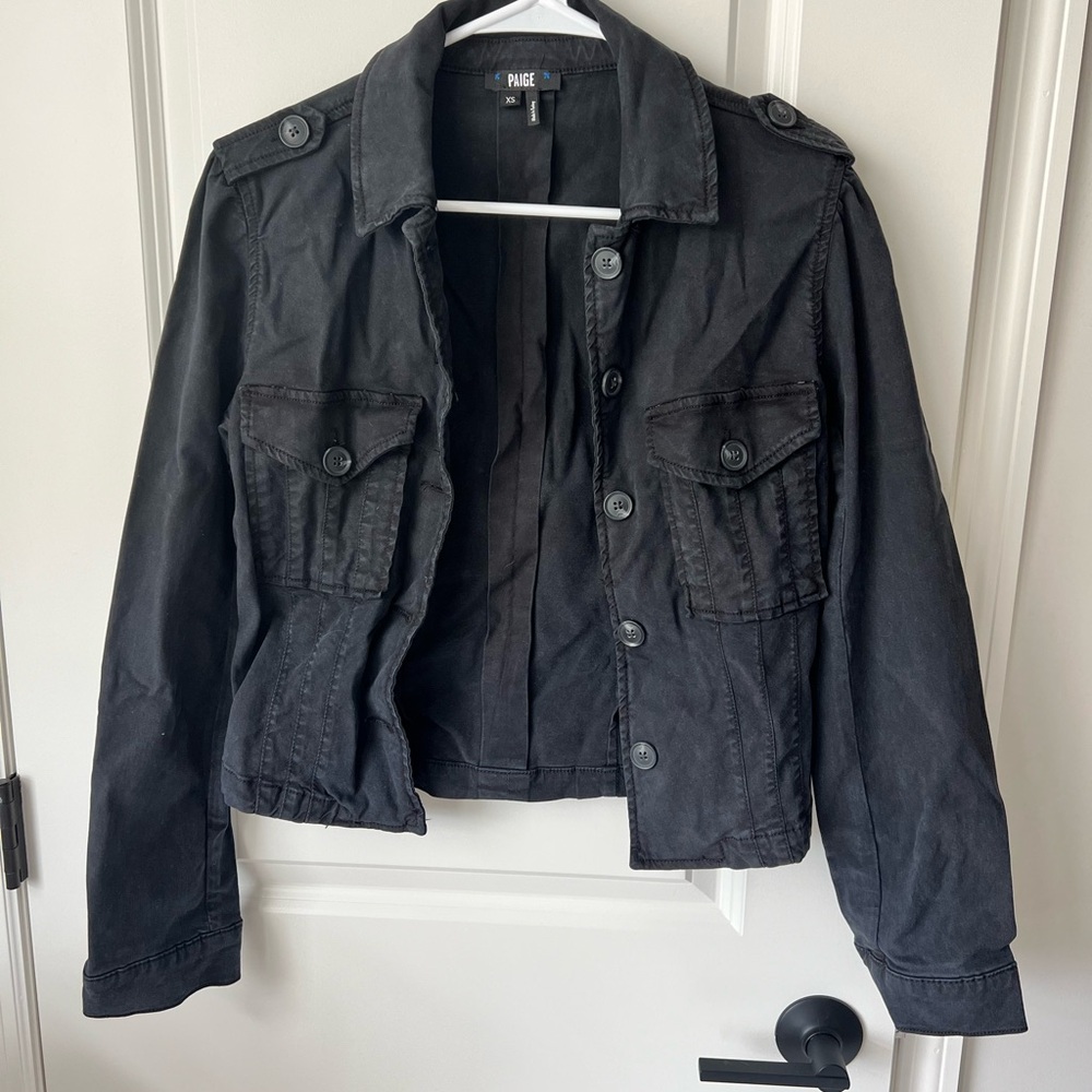 Paige Black Jean Jacket